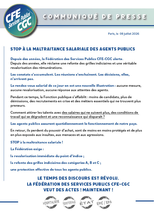 Stop à la maltraitance salariale des agents publics